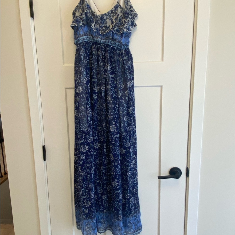 Miss Me Ruffle Slit Maxi Dress - Picture 8 of 14